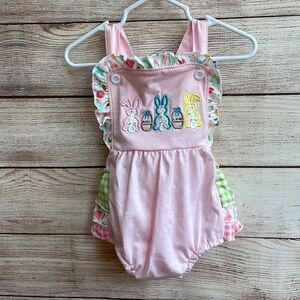 HONEY BEAN EMBROIDERED SUNSUIT‎